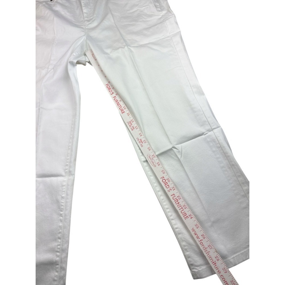 Norm Thompson Women's White Straight Leg Pants Sz 20W New Hidden‎ Elastic Waist - Picture 3 of 9